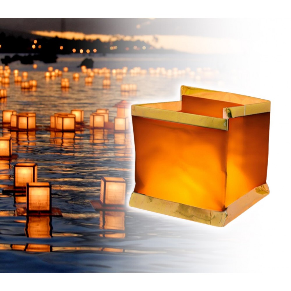 5 Lanterne galleggianti con candela tea light inclusa