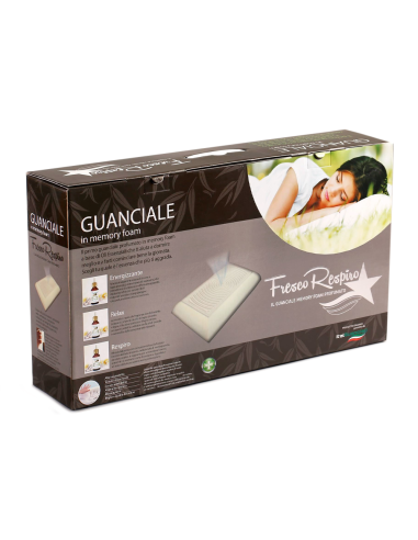 Guanciale Memory Foam Cervicale Fresco Respiro...