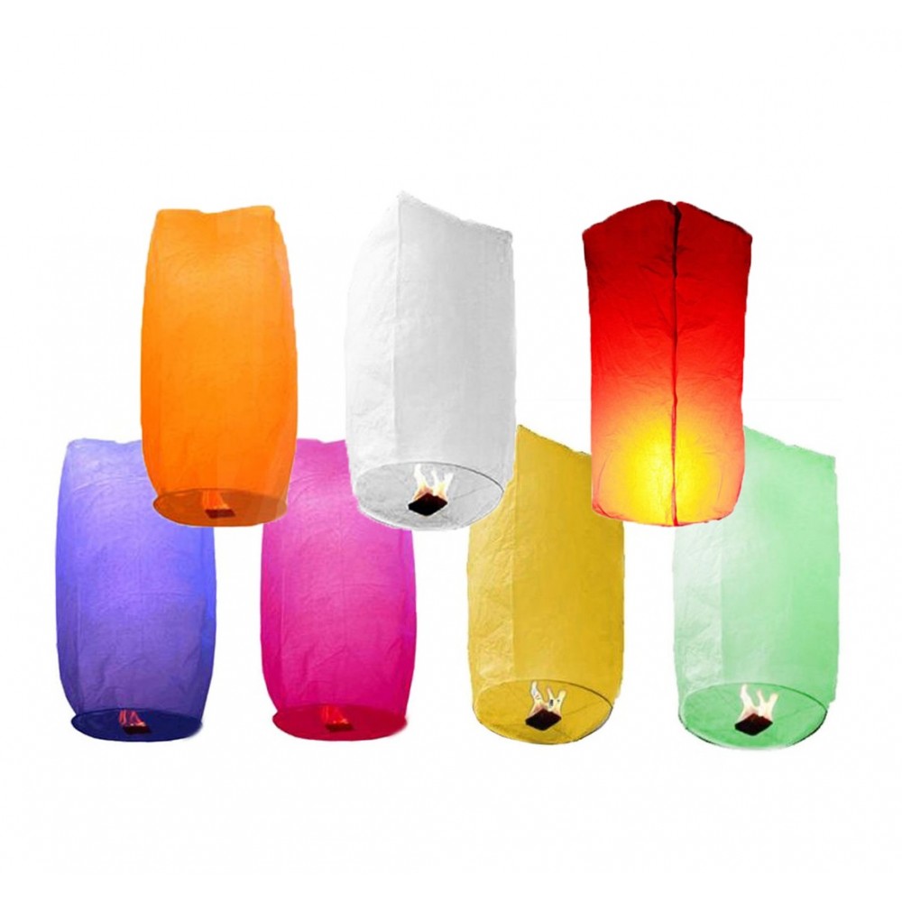 5 lanterne volanti colori assortiti magic ski lantern