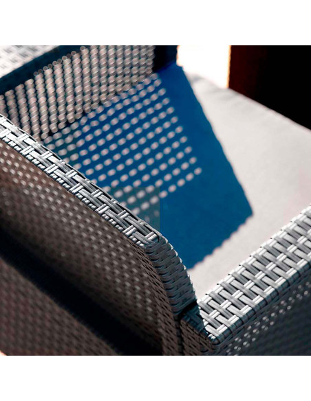 Salottino da Giardino VENEZIA Divano Poltrone e Tavolino Polipropilene in Rattan