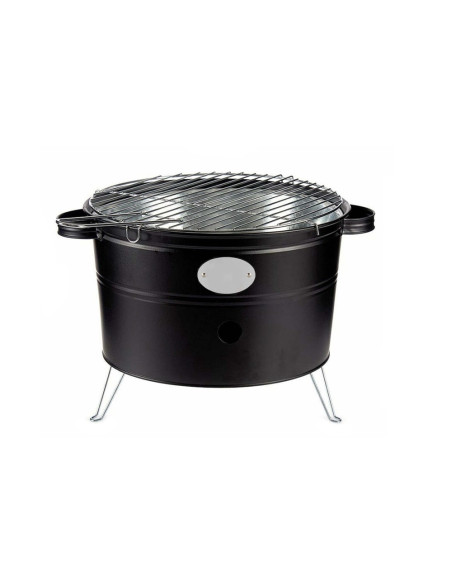 Barbecue a Carbonella da Tavolo Tondo 35cm con Griglia Portatile da Campeggio