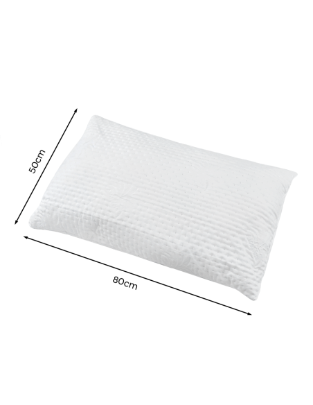 Set 4 pz Guanciali Per Letto Ortopedici in Piuma Anallergica Cuscini Imbottiti