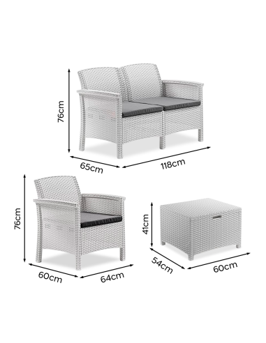 Salottino da Giardino VENEZIA Divano Poltrone e...