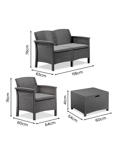 Salottino da Giardino VENEZIA Divano Poltrone e...