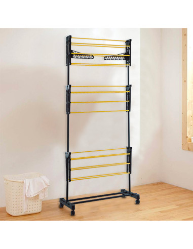 Stendibiancheria Verticale 3 Ripiani Pieghevoli...