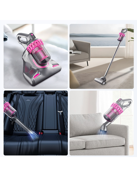 Aspirapolvere Cordless 4 in 1 Portatile Wireless 100W Display LCD e Filtro HEPA