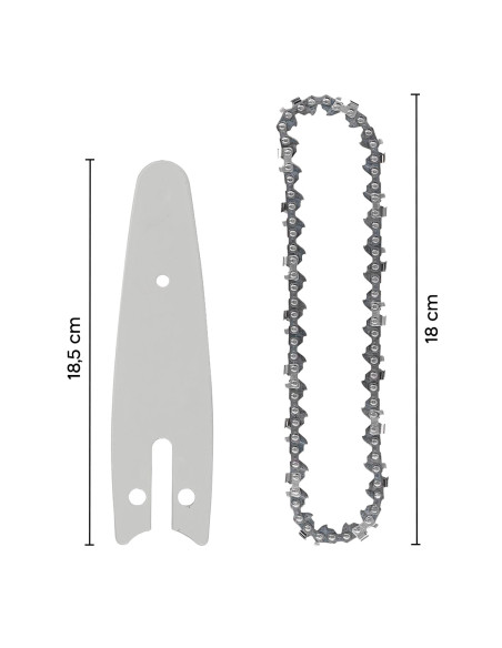 Kit Catena e Barra 4 Pollici Ricambio per Motosega a Batteria Senza Fili