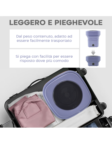 Mini Lavatrice Portatile Pieghevole con...