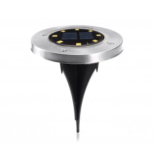 2 pz Faretto Segnapasso Ricarica Solare 8 LED Luce Fredda... 2