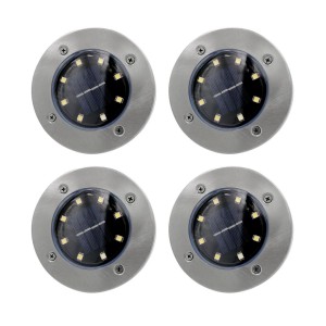 4 pz Faretto Segnapasso Ricarica Solare 8 LED Luce Fredda... 2