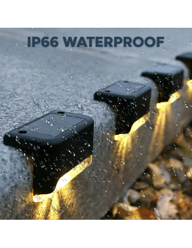 8 pz Luci Solari per Gradini Scale IP66 Lampade...