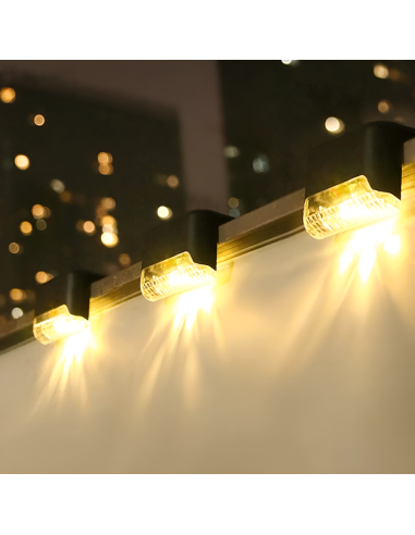 8 pz Luci Solari per Gradini Scale IP66 Lampade...