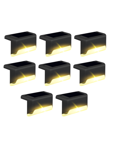 KINKAI 14 Luci Solari Per Gradini Esterni A LED, Forma Triangolare, Luce Calda, Impermeabili, Facili Da Installare, Per Scale E Percorsi Giardino