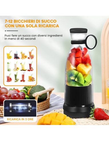 Frullatore Portatile Mini Juice Bottiglia per...
