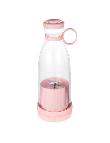 Frullatore Portatile Mini Juice Bottiglia per Smoothie Ricaricabile Portatile Rosa