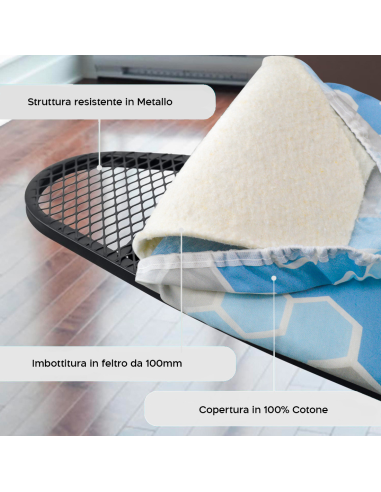 Asse da Stiro Struttura in Acciaio Pieghevole...