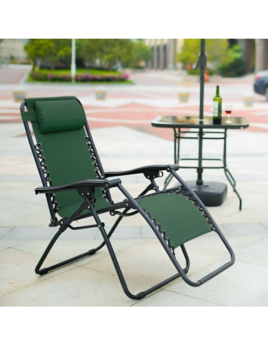 Set 2pz Sedia Pieghevole Gravità Zero Poltrona...