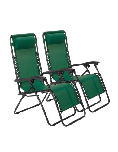 Set 2pz Sedia Pieghevole Gravità Zero Poltrona...