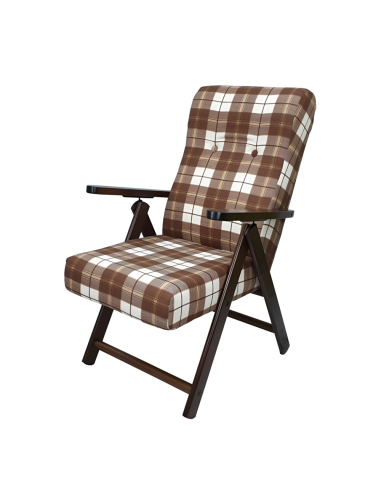 Poltrona MOLISANA Reclinabile ArtLegno MAS020 Fantasia Scozzese Struttura Legno