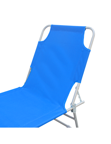 2pz Lettini Prendisole Pieghevole 2309 Acciaio...