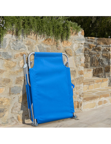 2pz Lettini Prendisole Pieghevole 2309P Acciaio...