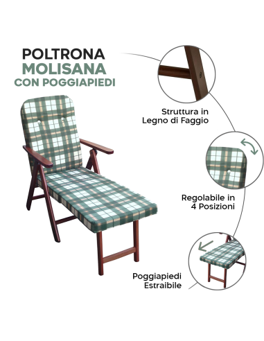 Poltrona MOLISANA Artlegno Reclinabile...