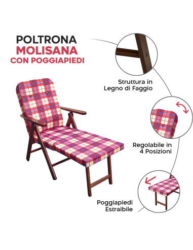 Poltrona MOLISANA Artlegno Reclinabile...
