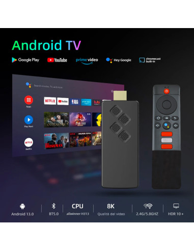TV Box Stick Streaming 8K HD ANDROID...