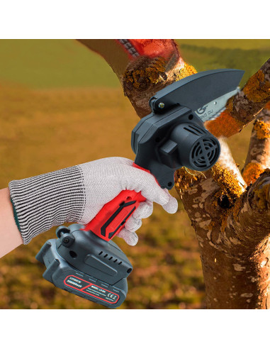 Mini Motosega Doppia Batteria 21V Cordless 6...