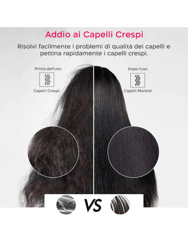 Piastra Capelli Ceramica Spazzola Lisciante 3...