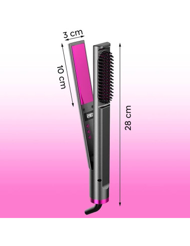 Piastra Capelli Ceramica Spazzola Lisciante 3...