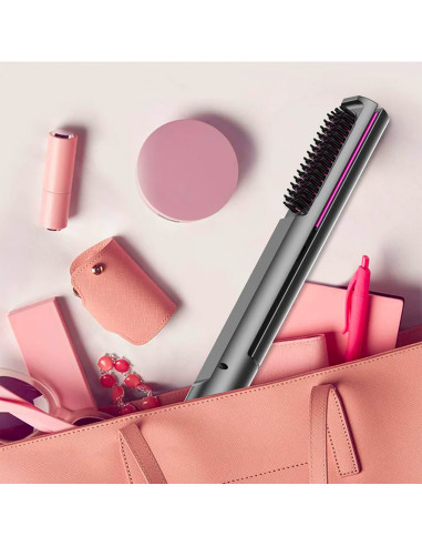 Piastra Capelli Ceramica Spazzola Lisciante 3...