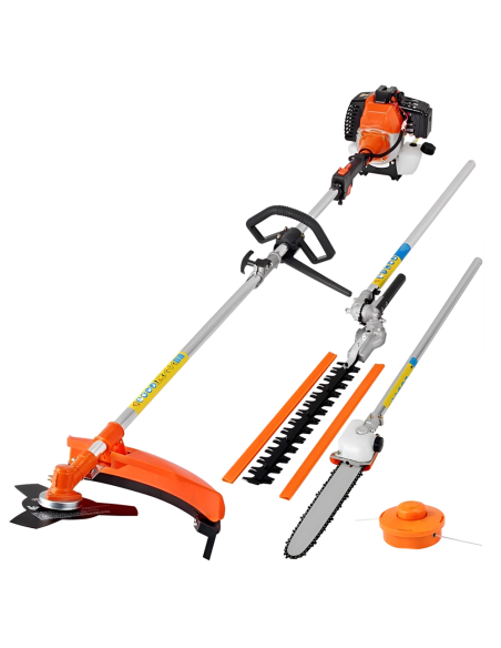 Decespugliatore Tagliabordi 4 in 1 52cc Motore Benzina 2 Tempi Multifunzione