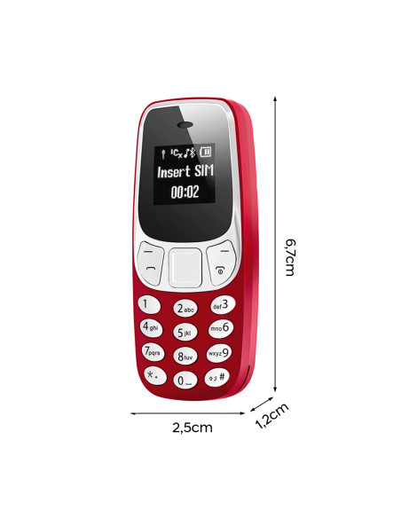 Mini Telefono Cellulare Tascabile Dual SIM GSM Wireless Ingresso SD Card e MP3
