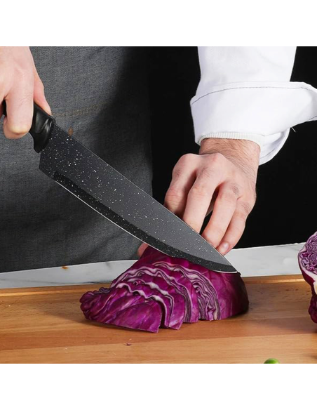 Set 5 Coltelli e Pelapatate da Cucina Professionali in Ceramica Lame in Granito