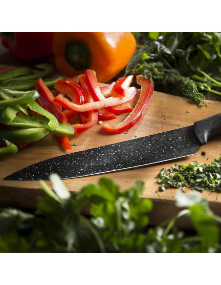 Set 5 Coltelli e Pelapatate da Cucina Professionali in Ceramica Lame in Granito