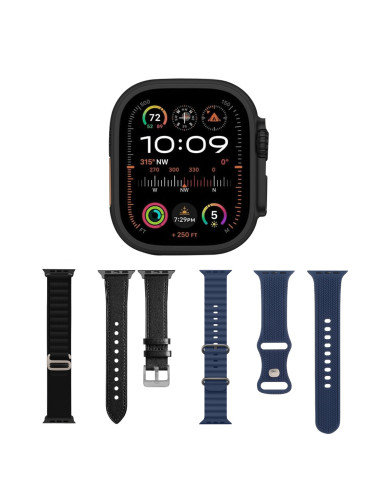 Smartwatch Ultra 49mm 4 Cinturini Notifiche Chiamate e App iOs e Android 4 in 1