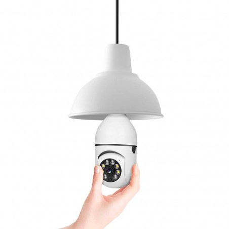 2 pz Telecamera Wi-Fi camera Nascosta Lampada Esterno Interno Lampadina Zoom Cam
