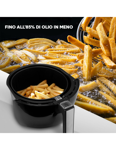 Friggitrice ad Aria 3.5lt Cestello Rimovibile 1500W con Display Touch e Timer