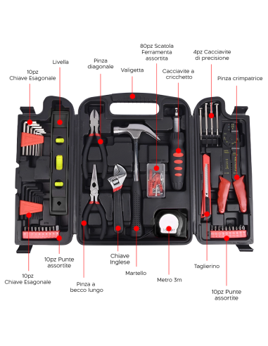 Kit Valigetta 129pz Set Fai da Te e...