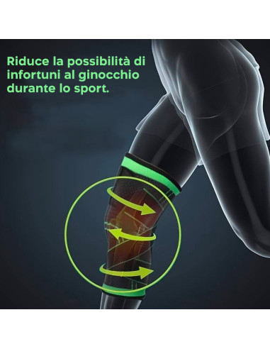 Ginocchiera Sportiva Tutore Ginocchio Supporto...