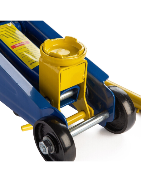 Cric Sollevatore Auto 2 Tonnellate Martinetto Idraulico a Carrello con 4 Ruote