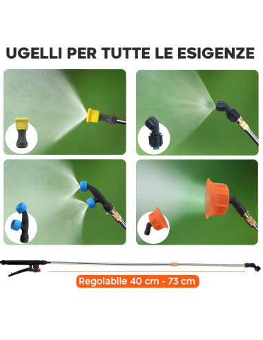 Pompa a Spalla Nebulizzatore 2 in 1 16lt...