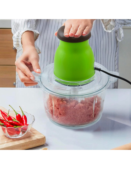 Tritacarne e Verdura Multifunzione 300W Ciotola da 2lt Trita Sminuzza e Mescola