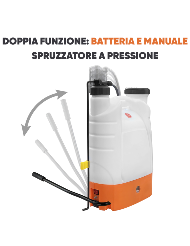 Pompa a Spalla Nebulizzatore 2 in 1 16lt...