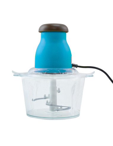 Tritacarne e Verdura Multifunzione 300W Ciotola da 2lt Trita Sminuzza e Mescola Azzurro