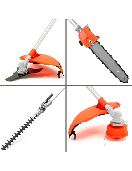 Decespugliatore Tagliabordi 4 in 1 52cc Motore Benzina 2 Tempi Multifunzione