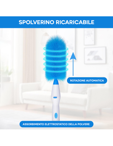 Spolverino Elettrico Ricaricabile Spazzola...