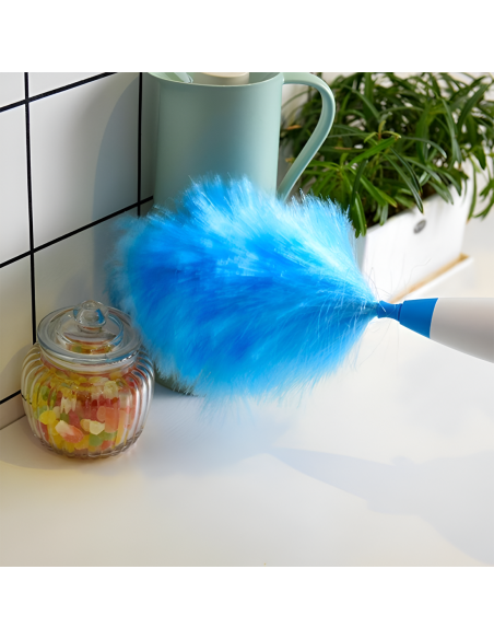 Spolverino Elettrico Ricaricabile Spazzola Pulizia Girevole 2 Testine Senza Fili