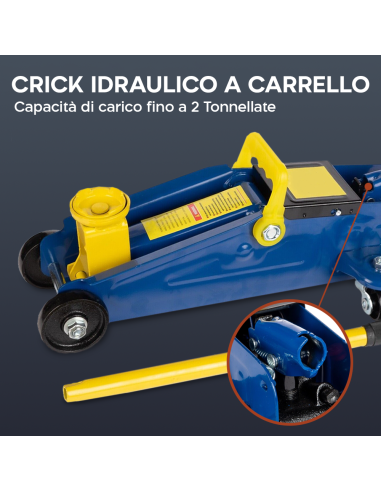 Cric Sollevatore Auto 2 Tonnellate Martinetto...